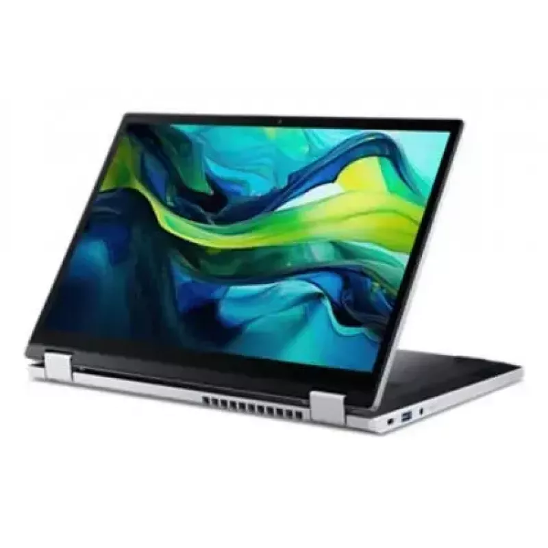 Pārveidojamais klēpjdators Acer Aspire Go Spin 14 AGSP14-31PT-36R6 — 14 collu WUXGA skārienekrāns, Intel Core 3 N355 1.9 GHz, 16 GB LPDDR5, 512 GB SSD, Windows 11 Home, Sudraba