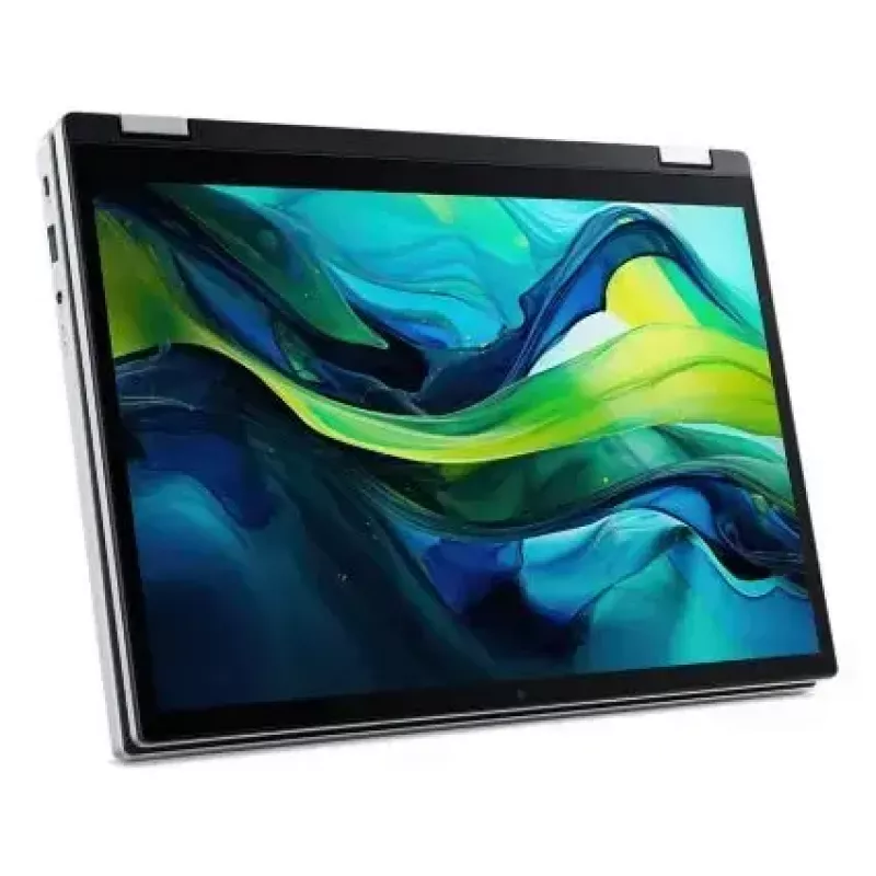 Pārveidojamais klēpjdators Acer Aspire Go Spin 14 AGSP14-31PT-36R6 — 14 collu WUXGA skārienekrāns, Intel Core 3 N355 1.9 GHz, 16 GB LPDDR5, 512 GB SSD, Windows 11 Home, Sudraba