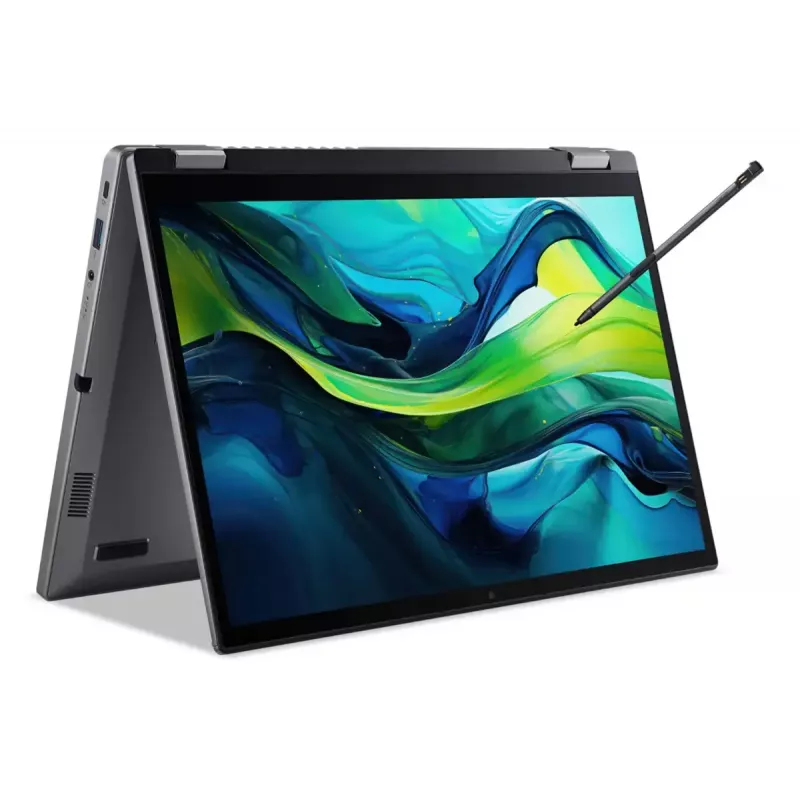 Hibrīds 2-in-1 klēpjdators Acer Aspire Spin 14 ASP14-52MTN-75Q5 — Intel Core Ultra 7 155U, 14 collu WUXGA skārienekrāns, 16 GB LPDDR5x, 1 TB SSD, Wi‑Fi 6, Windows 11 Home, pelēks