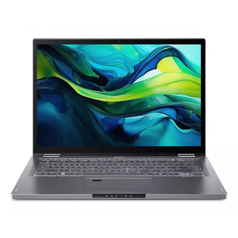 Hibrīds 2-in-1 klēpjdators Acer Aspire Spin 14 ASP14-52MTN-75Q5 — Intel Core Ultra 7 155U, 14 collu WUXGA skārienekrāns, 16 GB LPDDR5x, 1 TB SSD, Wi‑Fi 6, Windows 11 Home, pelēks