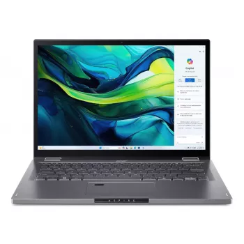Hibrīds 2-in-1 klēpjdators Acer Aspire Spin 14 ASP14-52MTN-75Q5 — Intel Core Ultra 7 155U, 14 collu WUXGA skārienekrāns, 16 GB LPDDR5x, 1 TB SSD, Wi‑Fi 6, Windows 11 Home, pelēks