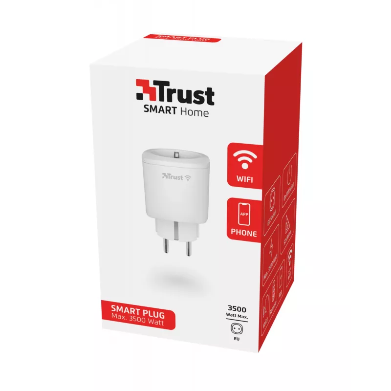 Viedā kontaktligzda Trust 71289 3000 W Balta Iekštelpu Bezvadu Wi-Fi
