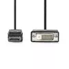 Video kabeļa adapteris Nedis CCGL37200BK20 2 m DisplayPort–DVI-D, melns