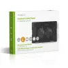 Klēpjdatora dzesēšanas paliktnis Nedis NBCR200BK 2 ventilatori 14 cm Melns