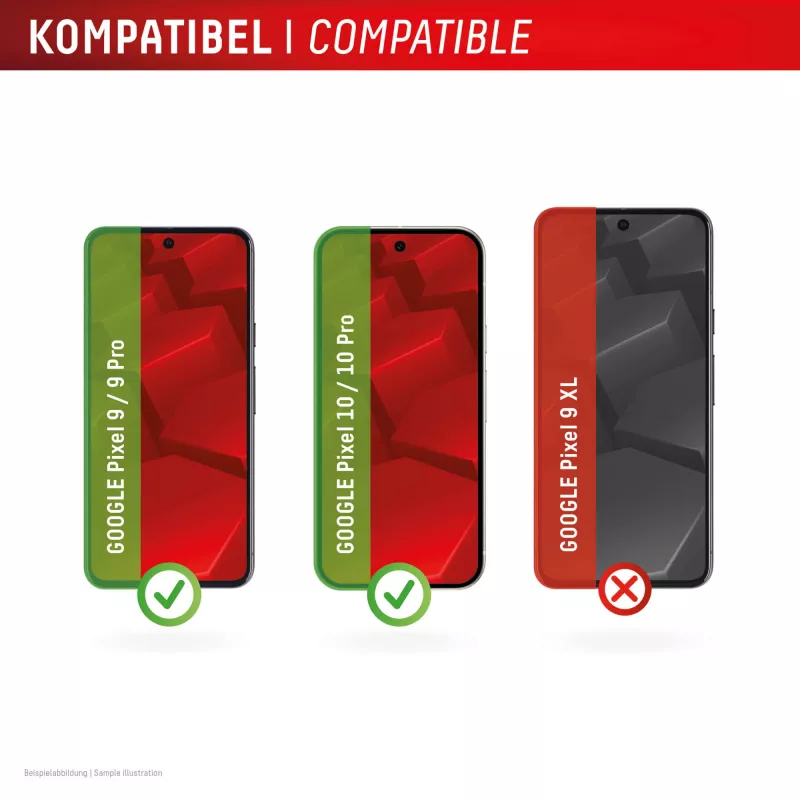 Displex ekrāna aizsargs (10H) Google Pixel 9, Pixel 9 Pro, Pixel 10, Pixel 10 Pro, Eco montāžas rāmis, izturīgs pret skrāpējumiem