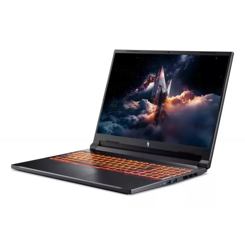Portatīvais dators Acer Nitro V 16 AI ANV16-42-R20S — 16 collu WQXGA, AMD Ryzen 7 260 3.8 GHz, 16 GB DDR5, 1 TB SSD, NVIDIA GeForce RTX 5070, Windows 11 Home, melns