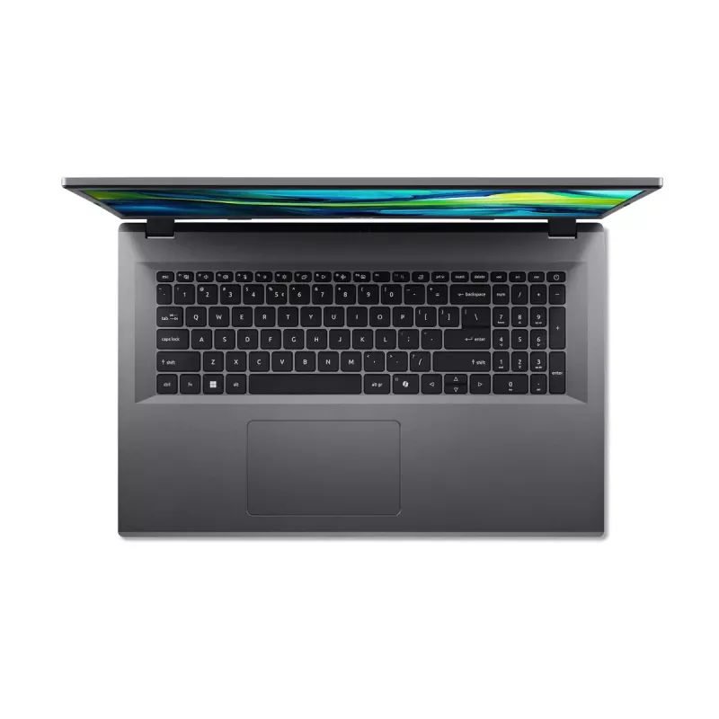 Portatīvais dators Acer Aspire Go 17 AG17-31P-36CG — 17,3 collu Full HD, Intel Core 3 N355, 8 GB LPDDR5, 512 GB SSD, eShell, Pelēks