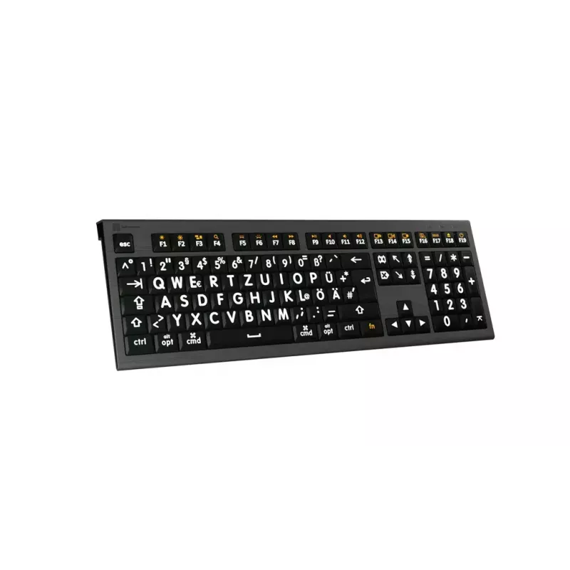 Logickeyboard LKB-LPWB-A2M-DE tastatūra Universāla USB QWERTZ vācu Melna