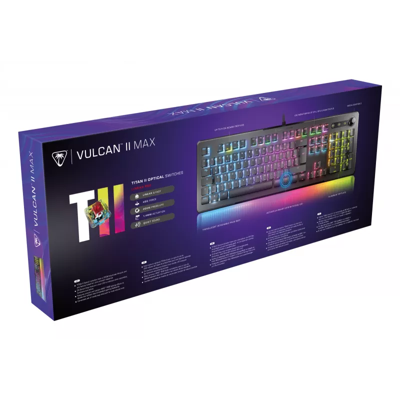 Turtle Beach Vulcan II Max klaviatūra Spēļu USB QWERTZ vācu Melna