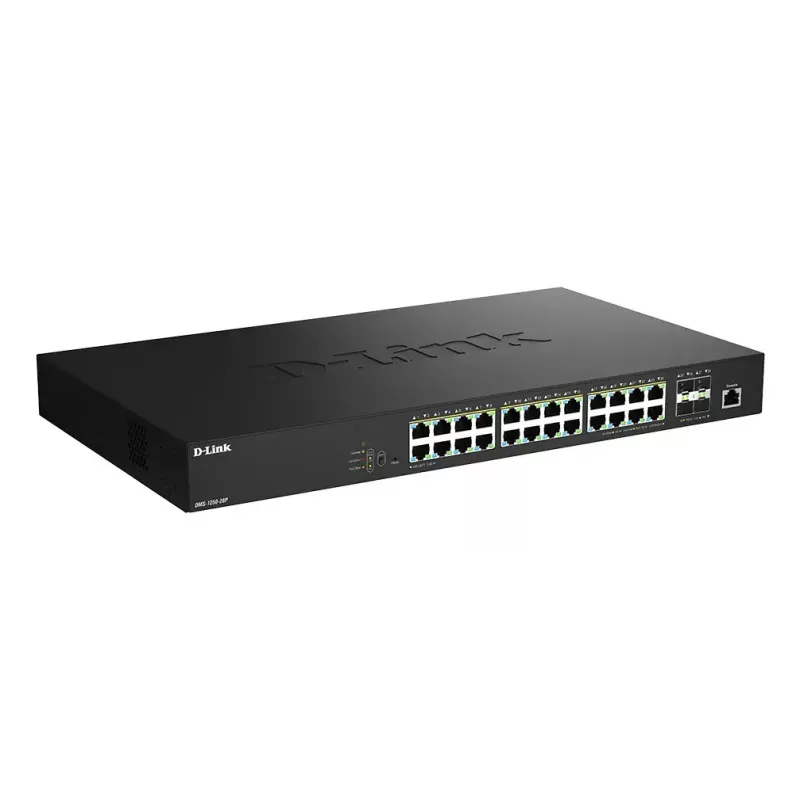 D-Link 28 portu 2,5G vairāku gigabitu PoE++ viedais pārvaldāmais komutators ar 4 x 10G SFP+ portiem