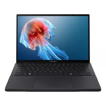 ASUS Zenbook Duo UX8406CA-QL194W pārveidojams portatīvais dators (2-in-1), Intel Core Ultra 9 285H, 14 collu WUXGA, 32GB LPDDR5x, 1TB SSD, Windows 11 Home, vācu QWERTZ tastatūra