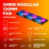HP OMEN Modular 120 mm ventilators — trīskāršais komplekts, melns