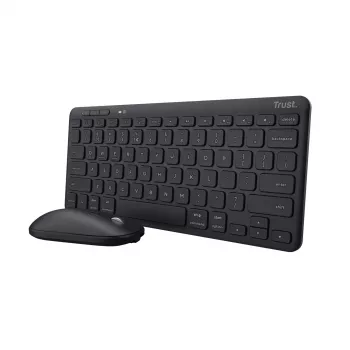 Trust Lyra tastatūra Iekļauta pele Birojs RF Wireless + Bluetooth QWERTZ Vācu Melna