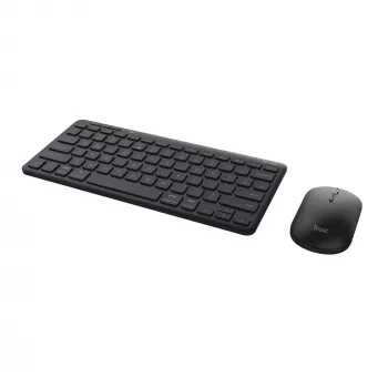 Trust Lyra tastatūra Iekļauta pele Birojs RF Wireless + Bluetooth QWERTZ Vācu Melna