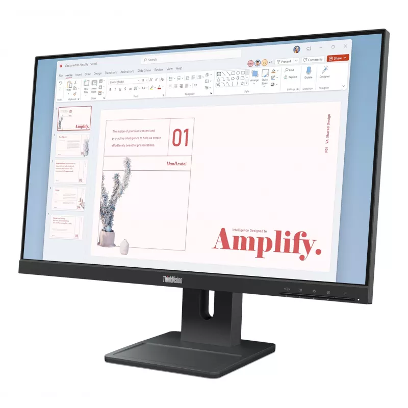 Lenovo ThinkVision E24-40 monitors, 60,5 cm (23,8 collas), 1920 x 1080 pikseļi, Full HD, LCD, 6 ms, Melns