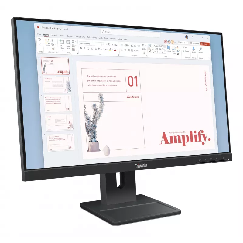 Lenovo ThinkVision E24-40 monitors, 60,5 cm (23,8 collas), 1920 x 1080 pikseļi, Full HD, LCD, 6 ms, Melns