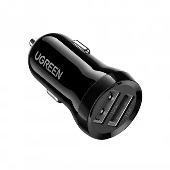 Ugreen 50875 mobilās ierīces lādētājs MP4, mobilais dators Melns Cigarešu aizdedzinātāja ligzda Auto