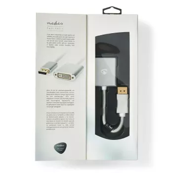 Nedis CCTB37250AL02 video adaptera kabelis 0.2 m DisplayPort DVI-D sudraba