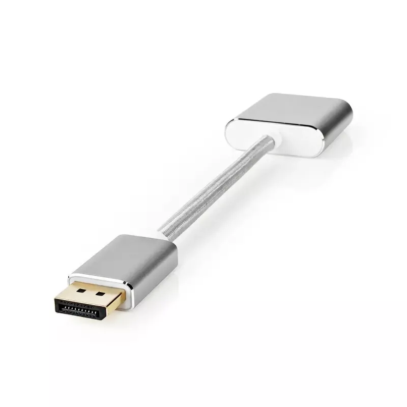 Nedis CCTB37250AL02 video adaptera kabelis 0.2 m DisplayPort DVI-D sudraba