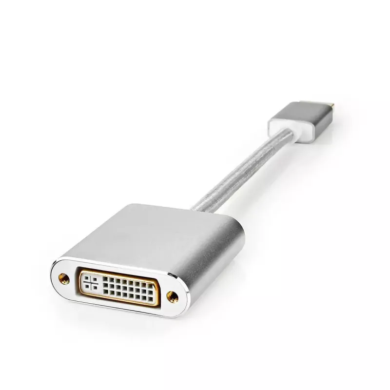 Nedis CCTB37250AL02 video adaptera kabelis 0.2 m DisplayPort DVI-D sudraba