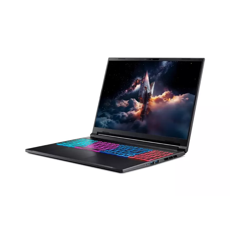 Portatīvais dators Acer Nitro V 16S ANV16S-71-77SA — 16 collu WQXGA (2560×1600), Intel Core 7 240H, 16 GB DDR5, 1 TB SSD, NVIDIA GeForce RTX 5070, Windows 11 Home, melns