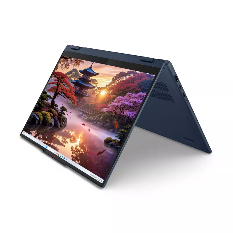 Lenovo IdeaPad 5 2-in-1 16AKP10 Copilot+ PC AMD Ryzen™ AI 5 340 Hibrīds (2-in-1) 40,6 cm (16 collu) Skārienekrāns WUXGA 16 GB LPDDR5x-SDRAM 512 GB SSD Wi-Fi 7 (802.11be) Windows 11 Home Zils