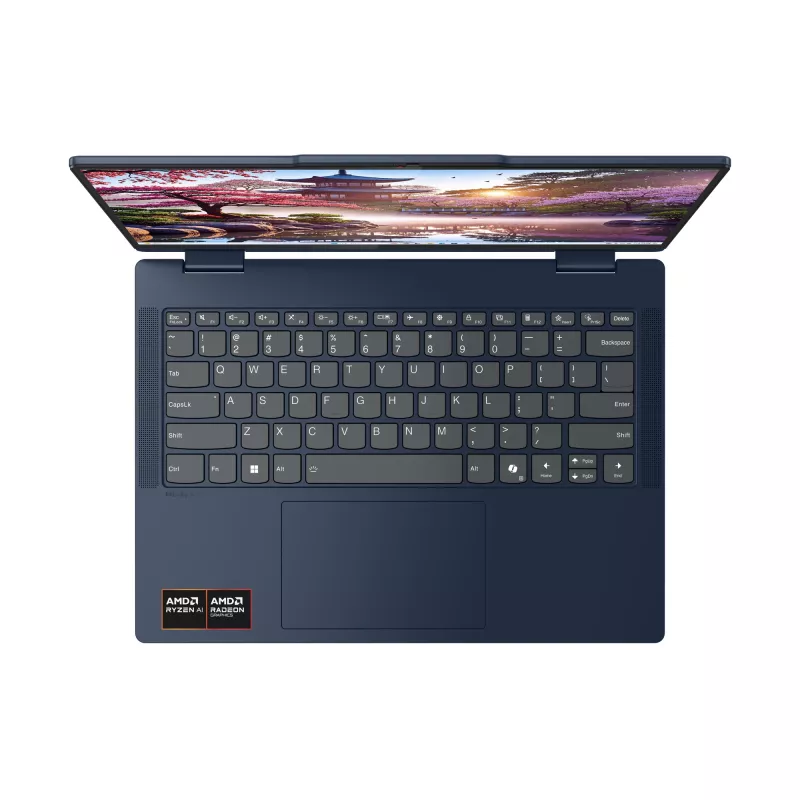 Lenovo IdeaPad 5 2-in-1 14AKP10 Copilot+ PC AMD Ryzen™ AI 7 350 Hibrīds (2-in-1) 35,6 cm (14 collu) Skārienjutīgs WUXGA 16 GB LPDDR5x-SDRAM 1 TB SSD Wi-Fi 7 (802.11be) Windows 11 Home Zils