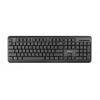 Trust TK-350 tastatūra Birojs RF Bezvadu QWERTZ Vācu Melna