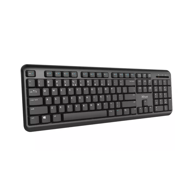Trust TK-350 tastatūra Birojs RF Bezvadu QWERTZ Vācu Melna