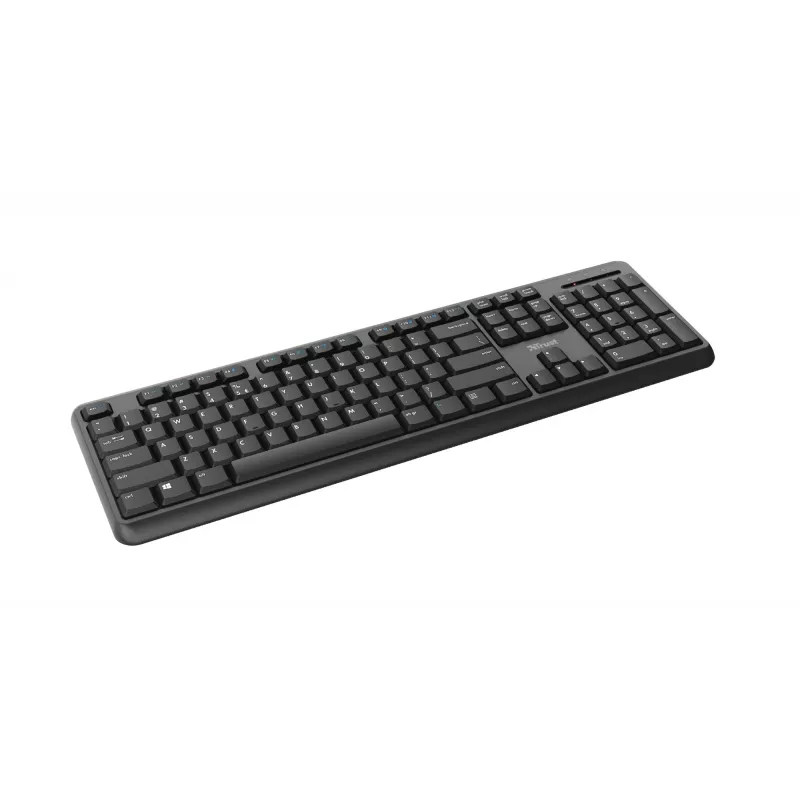 Trust TK-350 tastatūra Birojs RF Bezvadu QWERTZ Vācu Melna