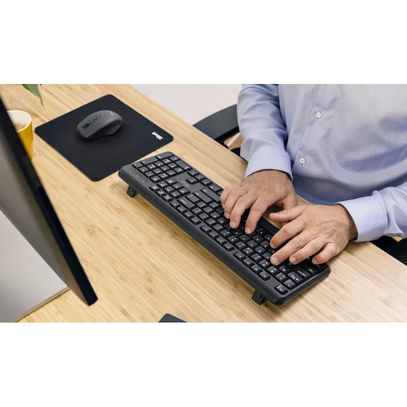 Trust TK-350 tastatūra Birojs RF Bezvadu QWERTZ Vācu Melna