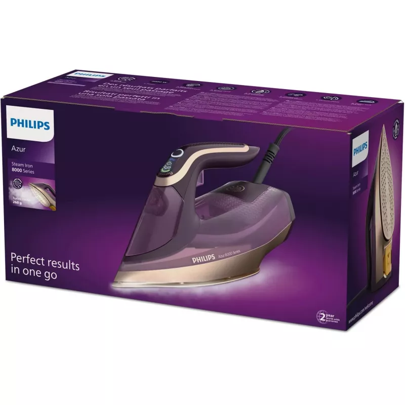 Tvaika gludeklis Philips DST8040/30 — 3000 W, 0,35 L tvertne, SteamGlide Elite zole, vertikāls tvaiks