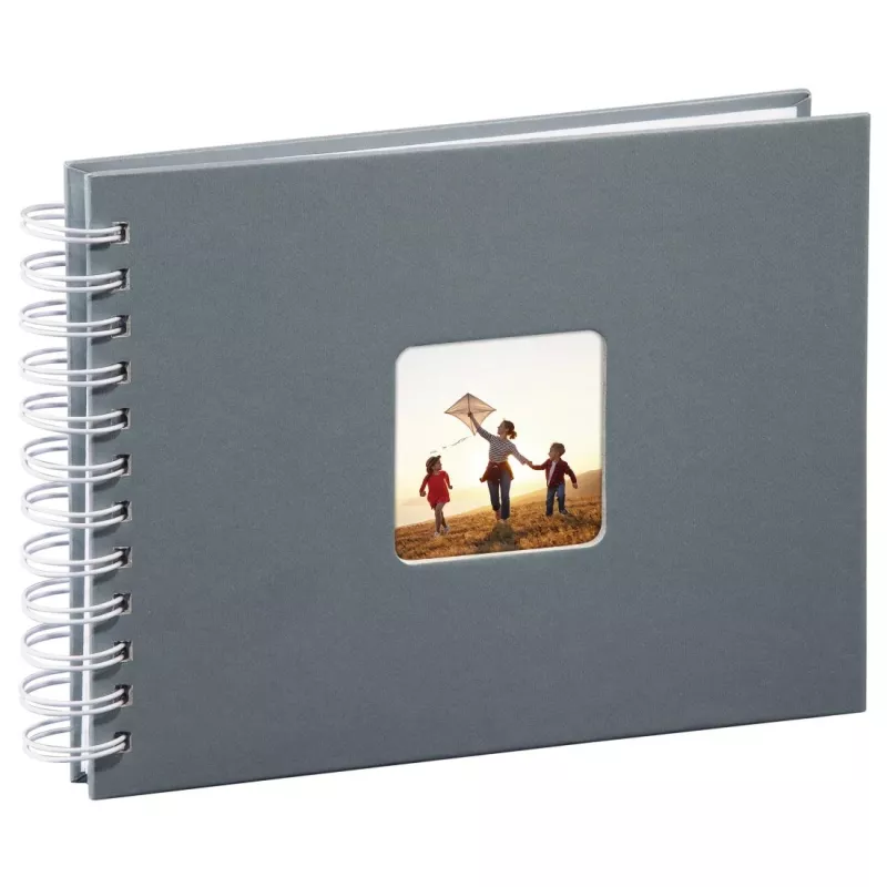 Hama Fine Art fotoalbums Pelēks 50 lapas 10 x 15 cm Spirāles iesējums