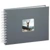 Hama Fine Art fotoalbums Pelēks 50 lapas 10 x 15 cm Spirāles iesējums