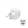 Hama 00223456 strāvas spraudņa adapteris Tips E/F hibrīds Universāls Balts