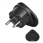 Hama 00223454 strāvas kontaktdakšas adapteris tips E/F universāls melns