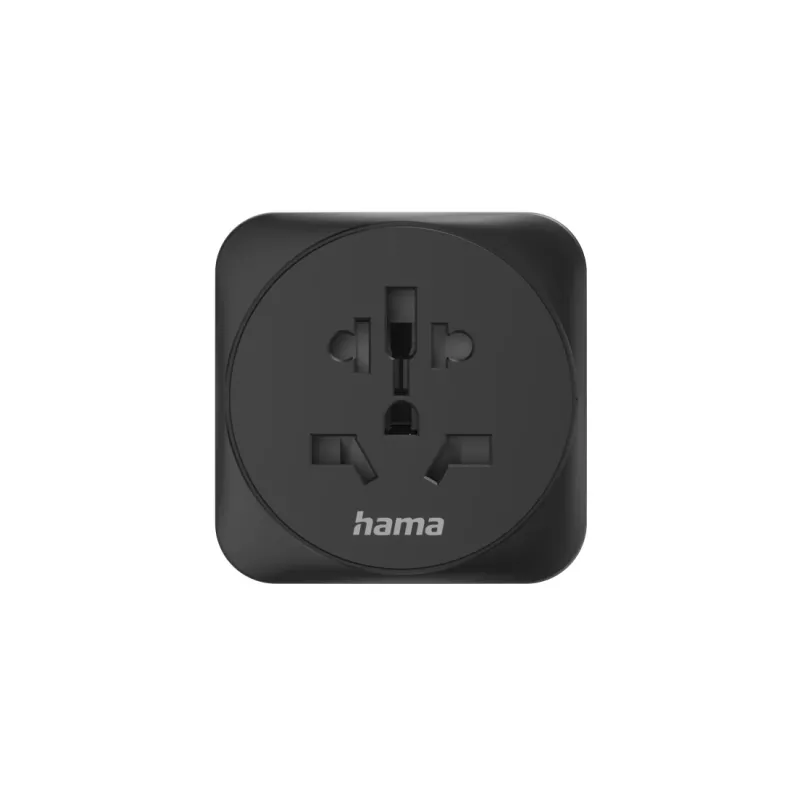 Hama 00223454 strāvas kontaktdakšas adapteris tips E/F universāls melns