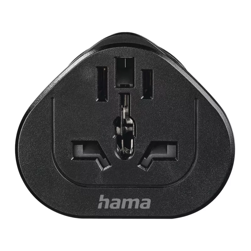 Hama 00223454 strāvas kontaktdakšas adapteris tips E/F universāls melns