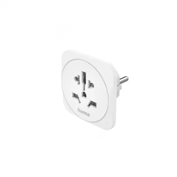 Hama 00223455 strāvas kontaktdakšu adapteris, universāls, balts
