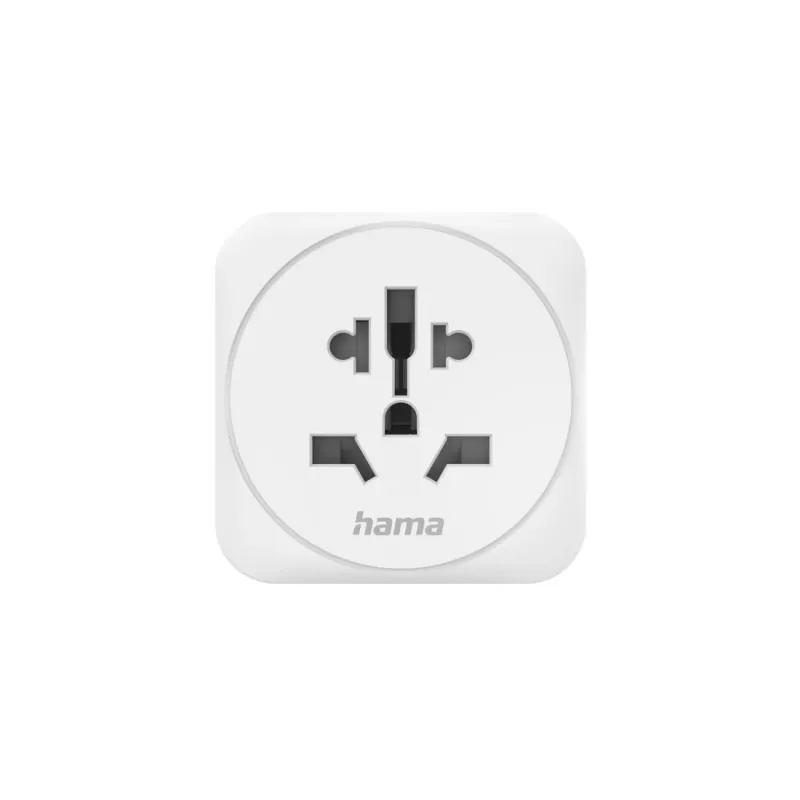 Hama 00223455 strāvas kontaktdakšu adapteris, universāls, balts