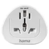Hama 00223455 strāvas kontaktdakšu adapteris, universāls, balts