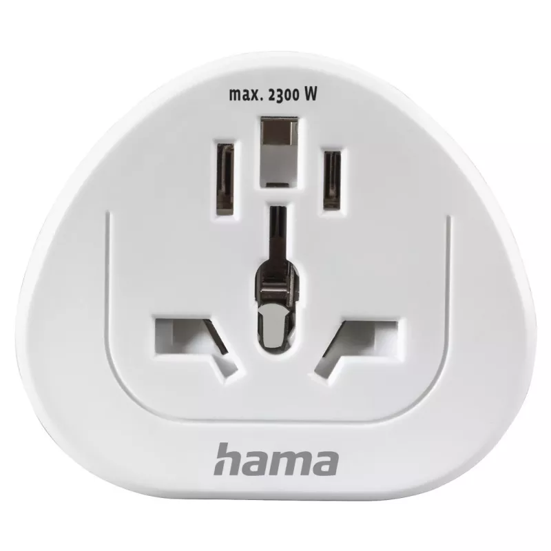Hama 00223455 strāvas kontaktdakšu adapteris, universāls, balts