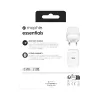 mophie essentials 20W USB-C PD tīkla adapteris, universāls, balts, maiņstrāva, ātrā uzlāde, iekštelpām
