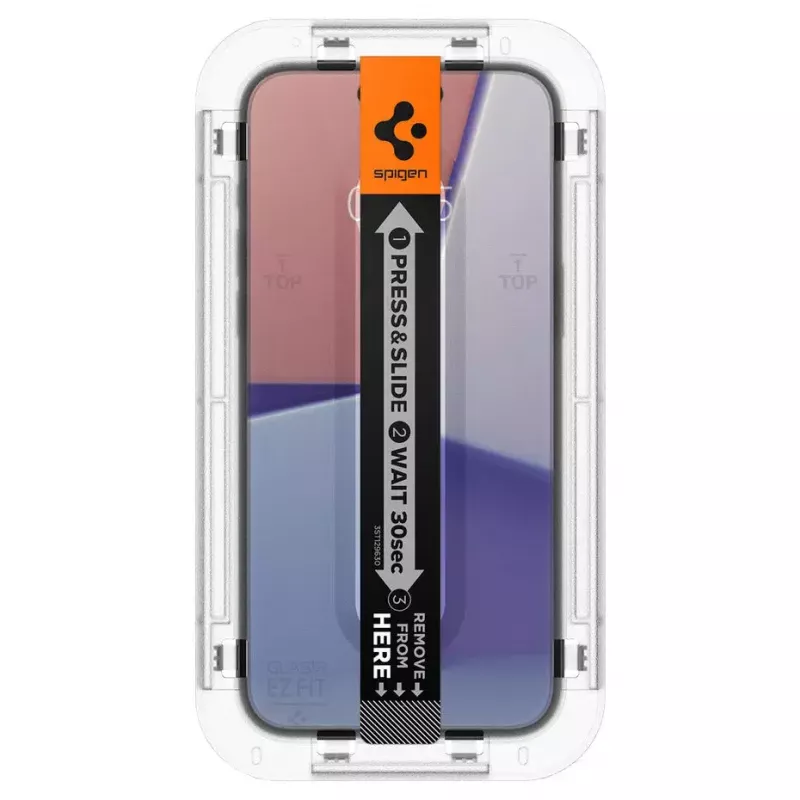 Spigen iPhone 15 Glas.tR EZ Fit ekrāna aizsargs no rūdīta stikla, caurspīdīgs
