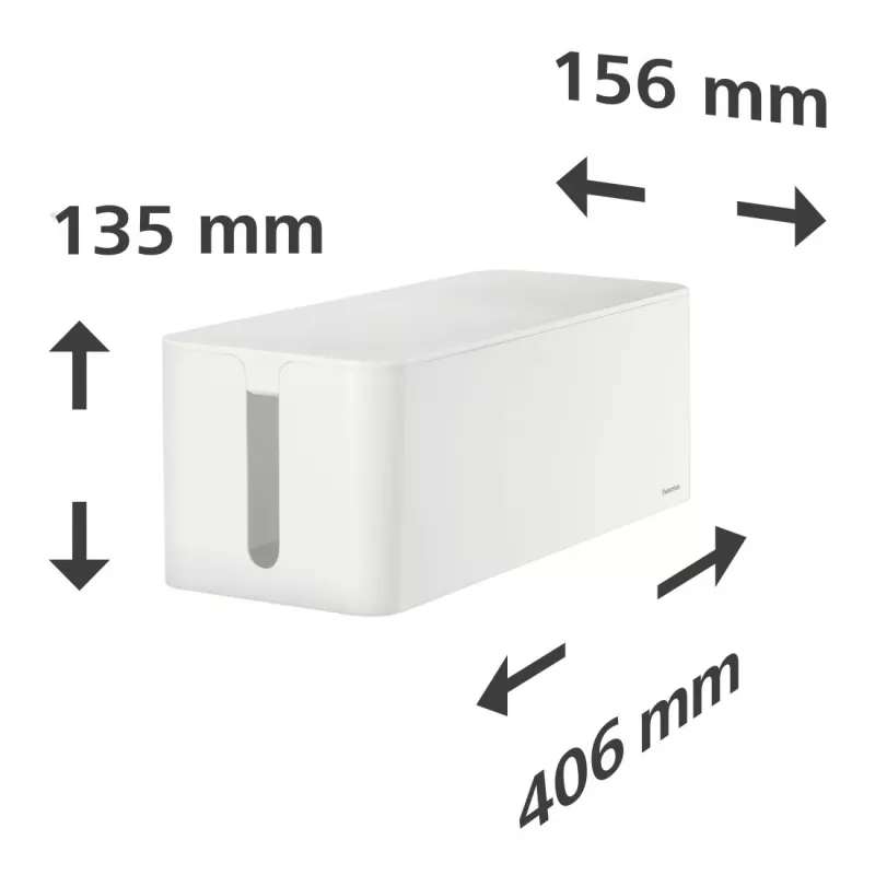 Hama 00221011 kabeļu organizators Universāla kabeļu kaste Balta