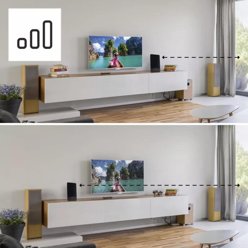 Iekštelpu antena Hama Pro 2m USB Melna 135x10x200mm