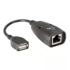 Techly IUSB-EXTENDTY5 kabeļa savienotāju pārveidotājs USB RJ-45 melns