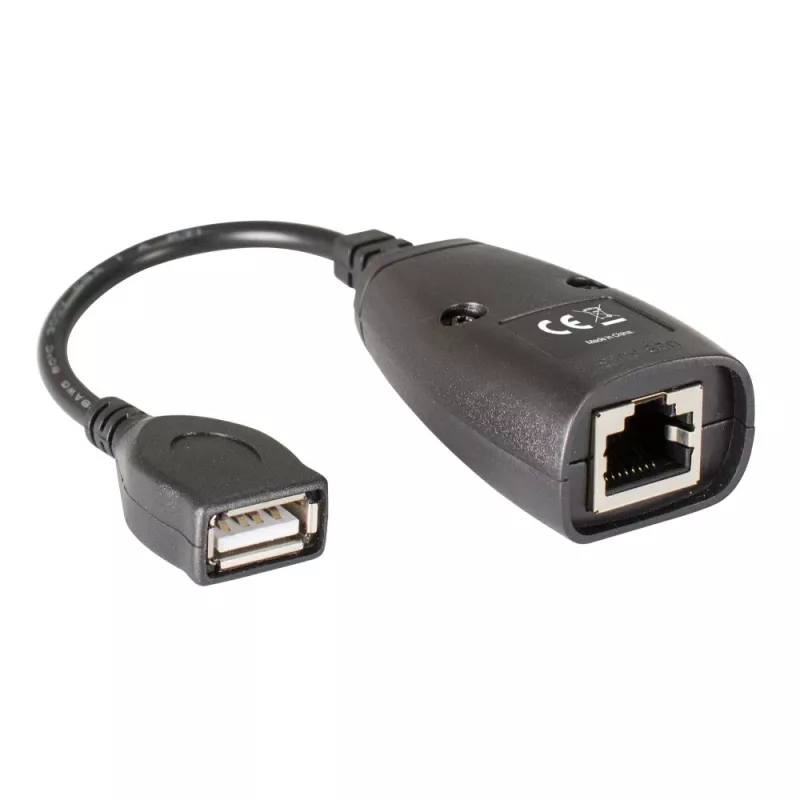 Techly IUSB-EXTENDTY5 kabeļa savienotāju pārveidotājs USB RJ-45 melns