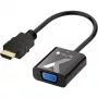Techly kabeļa adapteris Converter HDMI to VGA Melns 0.1m 1920x1200 60Hz