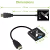 Techly kabeļa adapteris Converter HDMI to VGA Melns 0.1m 1920x1200 60Hz